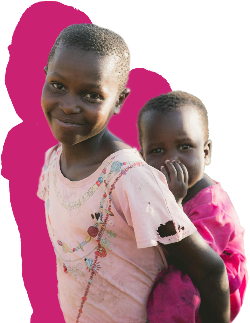 Smiling girls in a classroom